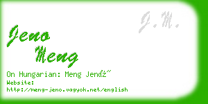 jeno meng business card